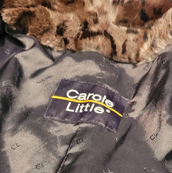 Vintage women's Carole Little leopard  print fur coat size L - Picture 10 of 10